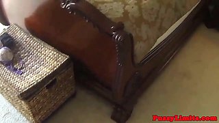 Ebony slut dominated roughly by maledom