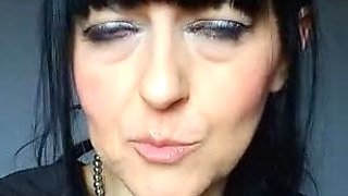 Hot brunette from squirt masturbating on webcam
