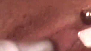 Fucking and Mastubating Pierced Pussy