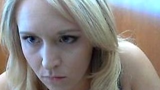 Blonde teen Sierras first erotic masturbation video