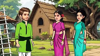 Desi Village Friends Hardcore Fuck - Hindi Cartoon Sex Story with Big Cock & Big Ass