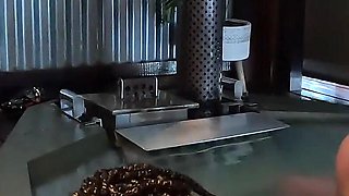 Ebony MILF Gets Her Ass Eaten and Pussy Fingered in a Hot Tub