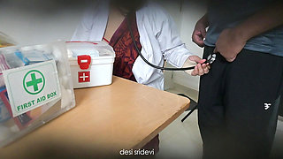 Doctor checking patient in clinic