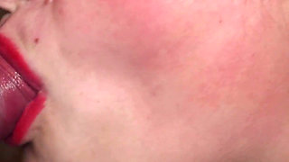 Mistress, Sloppy Blowjob, Gets Her a Huge Amount of Cum!!!!
