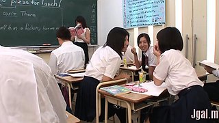 Wicked oriental schoolgirl plays sex games with a boy