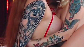 Two Horny Lesbians Squirting a Lot on Stream