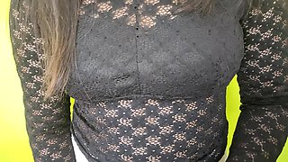 Black Net Top and White Skirt Hot Romance by Vaishnavy and Sharun Raj, Mallu Couple Hot Kiss and Navel Romance, Desi Couple Fun