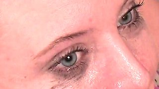 Pink had her hot throat penetrated as he plugged his cock down the back of it