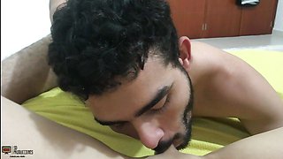 The stepdaughter is so slutty that she eats even her stepfather's cock - Homemade porn - Porn in Spanish