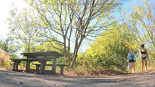 Elisabetta Zaffiro's Outdoor Picnic Surprise: Double Blowjob & Risky Public Sex with Friends