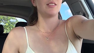 Sexy drive through video from a hottie who looks faultless