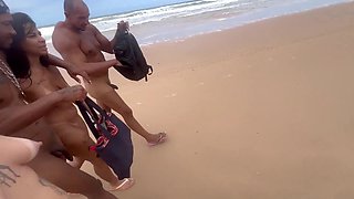 Homies go to the naked beach to give it to the super-fucking-hot fellows.