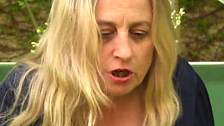 Prolapse MILF Is Fingering and Fisting Her Hot Pussy Outdoor