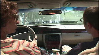 Two big cocks penetrate a milf's pussy and anus into the lake