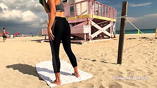 Brunette Amateur Nailed Outdoors In Public