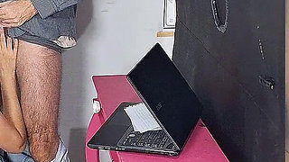 Married Woman with Her Boss in the Office!