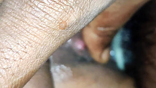 Closeup Pussy Fucking Rubbing Wet Clit Condom Broken