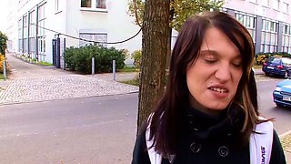 GERMAN COLLEGE GIRL PICKUP AND FUCK BY HUGE COCK CASTING