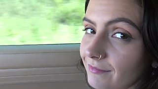 Innocent brunette on vacation turns out to be a whore