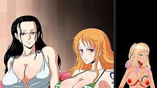 One piece swimsuit, anime hentai, big tits