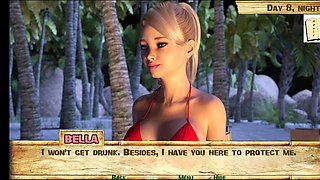 Island game, 3d girl and boy, stepdaughter 3d