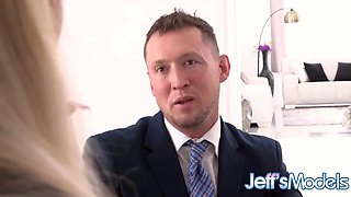 Guy Nails a Job Interview After Satisfying Chubby Boss Rose LaReine