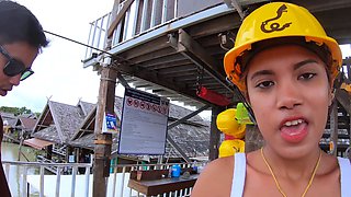 Ziplining and horny sex at home after