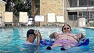 BBW Nurse Vicki Play Time in the Pool with Handsome Harry