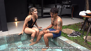 Big Ass Blonde Knows How to Spoil Her Sister's Tattooed Boyfriend