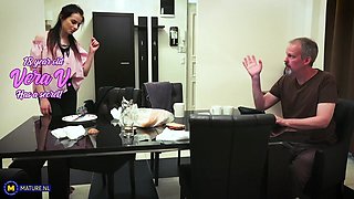 Naughty Teen Vera V. Seduces Her Stepdad For A Secret Sexaffair With Him In The Kitchen