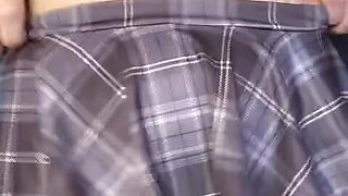 Schoolgirl Hikes Her Skirt and Plugs Their Tight Hole
