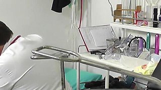 Mature Gyno - Mature Blonde Likes Pissing and Fucking Machine with Her Crazy Doc