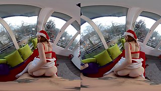 The Spirit Of Xmas Horny - Amateur Redhead Fucks In A Santa Costume