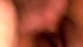 Sexy blonde with glasses sucks his dick in close up