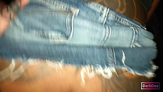 The Kinky Slut Queen "Dark Dea" Pisses and Fucks a Huge Cock in The Seaside Street as a Whore