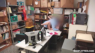 Tiny Tits Shoplifter Spreads On The Desk For Hard Fucking With Naiomi Mae