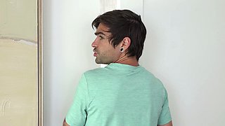 Peeping stepbro punished by teen stepsis