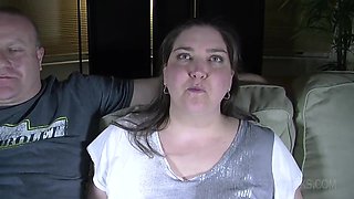 Amateur BBW Mom Gets A Facial Cumshot - Big tits