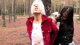 Outdoor BDSM Threesome
