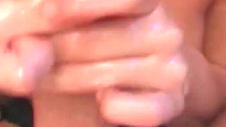 Cumshot on Tits for Young Blonde with Big Tits