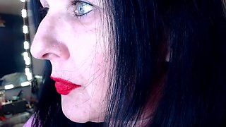Red Lipstick Application Duck Lips Hot Smoking MILF