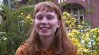 Glamorous Norwegian ginger-haired is frolicking her wetting raw vagina with a fake penis and yelling while nutting