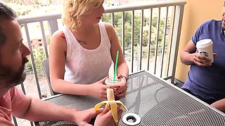 Blonde Wife Creampied By Black Cock and Husband Eats It