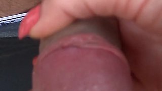 Female POV Handjob on the Public Street. Hot MILF Jerks Me off