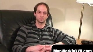 MenWorkinXXX.com - Magnificent grizzly drains his pulsing spunk-pump after powerful dialogue intensively