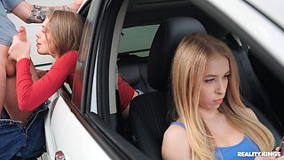 i have a car sex with my stepsister in front of my girlfriend