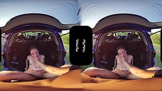 Leggy girl hot VR porn video