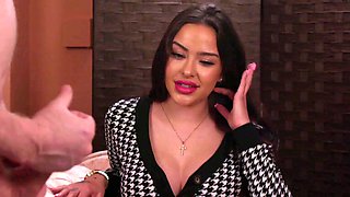 Kinky influencer voyeur teasing guy
