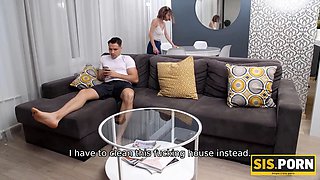 .xxx. woman believes brother words that promise getting rid of work after sex