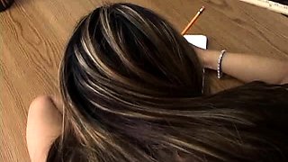 Homemade amateur blonde teen blowjob and cumshot